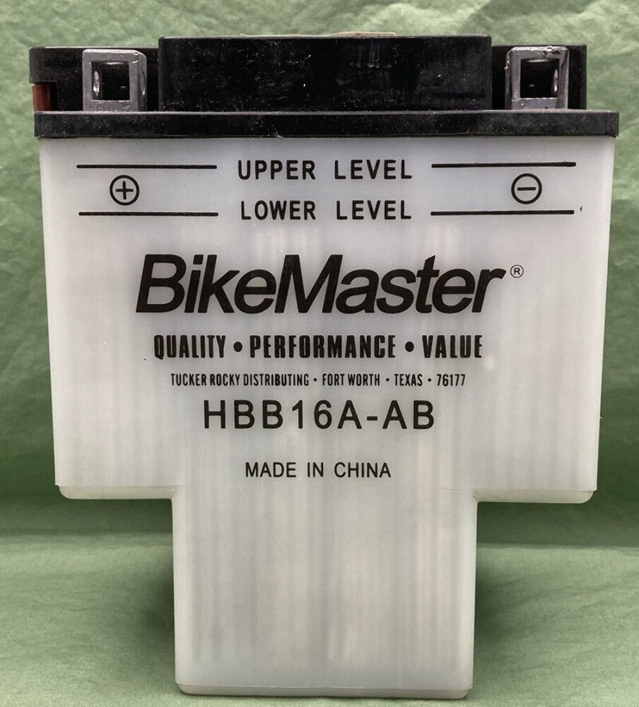 NEW GENUINE BIKEMASTER HBB16A-AB BATTERY W/O ACID