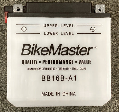 NEW GENUINE BIKEMASTER BB16B-A1 BATTERY W/ ACID PACK
