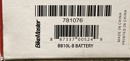 NEW GENUINE BIKEMASTER BB10L-B BATTERY W/ ACID PACK