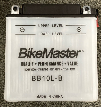 NEW GENUINE BIKEMASTER BB10L-B BATTERY W/ ACID PACK