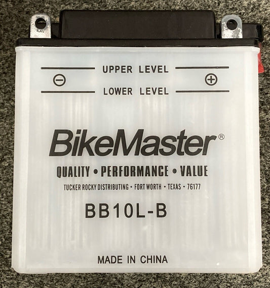 NEW GENUINE BIKEMASTER BB10L-B BATTERY W/ ACID PACK