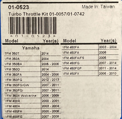 NEW MOTION PRO 0632-0108 YAMAHA TURBO THROTTLE KIT TWIST