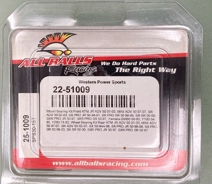 NEW GENUINE ALL BALLS RACING 22-51009 Wheel Bearing and Seal Kit
