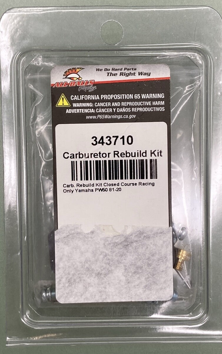 NEW GENUINE ALL BALLS RACING 343710 CARBURETOR REBUILD KIT 26-1304