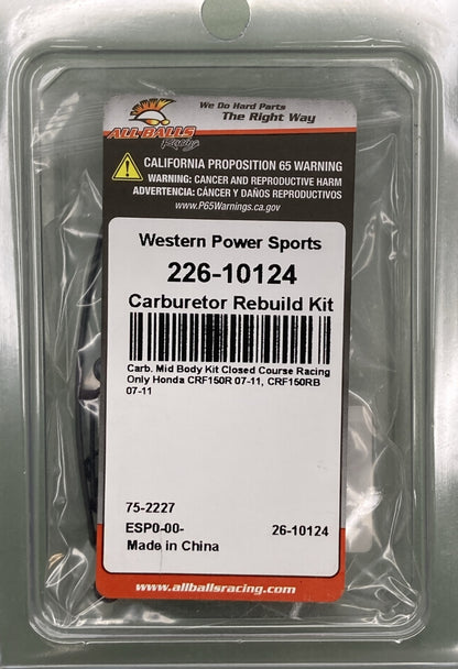 NEW GENUINE ALL BALLS RACING 226-10124 MID BODY CARBURETOR KIT