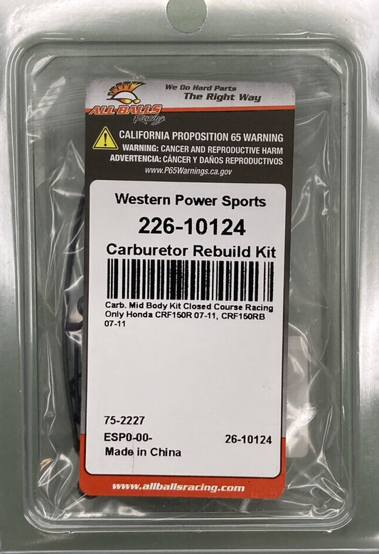 NEW GENUINE ALL BALLS RACING 226-10124 MID BODY CARBURETOR KIT