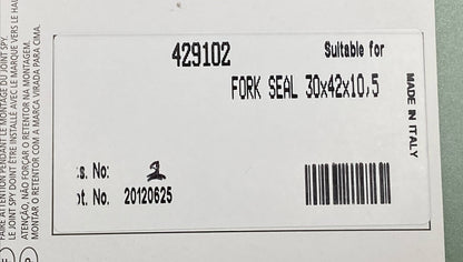 QTY 2 NEW GENUINE BIKEMASTER 429102 FORK SEAL 30X42X10.5