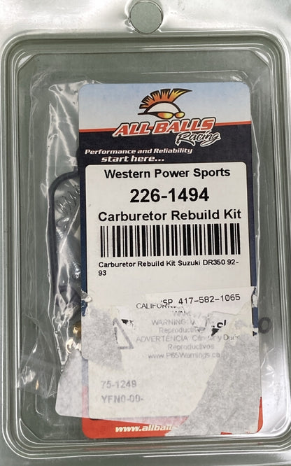 NEW GENUINE ALL BALLS RACING 226-1494 CARBURETOR REBUILD KIT
