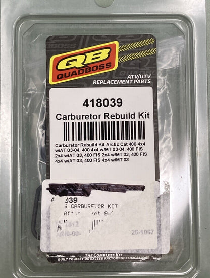 NEW GENUINE QUADBOSS 418039 CARBURETOR REBUILD KIT