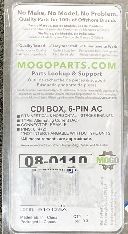 NEW MOGO 08-0110 CDI 6-PIN 4-STROKE 50-125CC