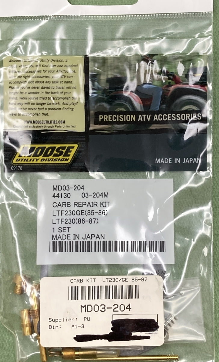 NEW MOOSE UTILITY MD03-204 Carburetor Rebuild Kit LTF230/GE
