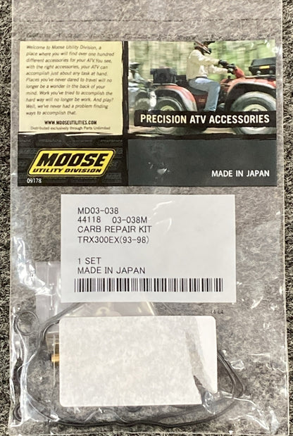 NEW MOOSE UTILITY MD03-038 CARBURETOR REPAIR KIT Honda TRX300EX
