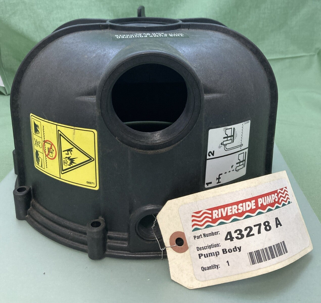 NEW GENUINE RIVERSIDE PUMPS 43278 A HOUSING, PUMP SUPERCEDS A43278A