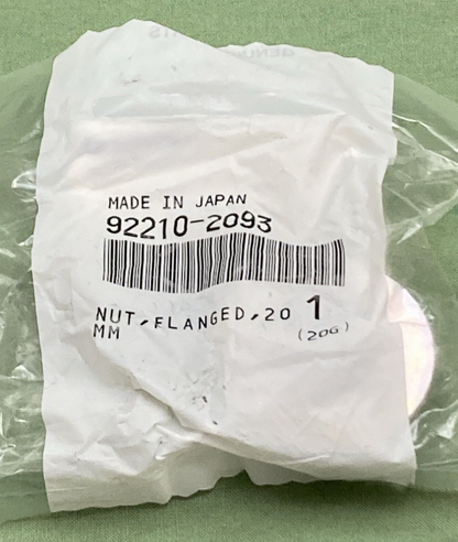 NEW GENUINE KAWASAKI 92210-2093 Nut, Flanged, 20MM