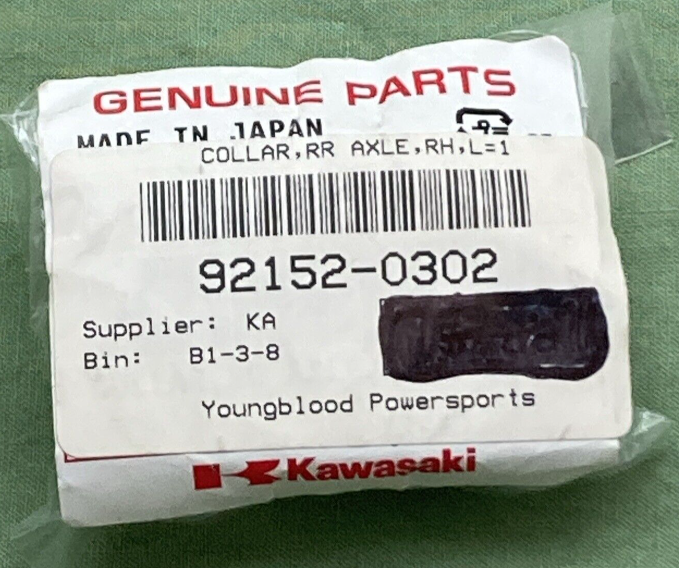NEW GENUINE KAWASAKI 92152-0302 Collar, Rr Axle, Rh, L=17