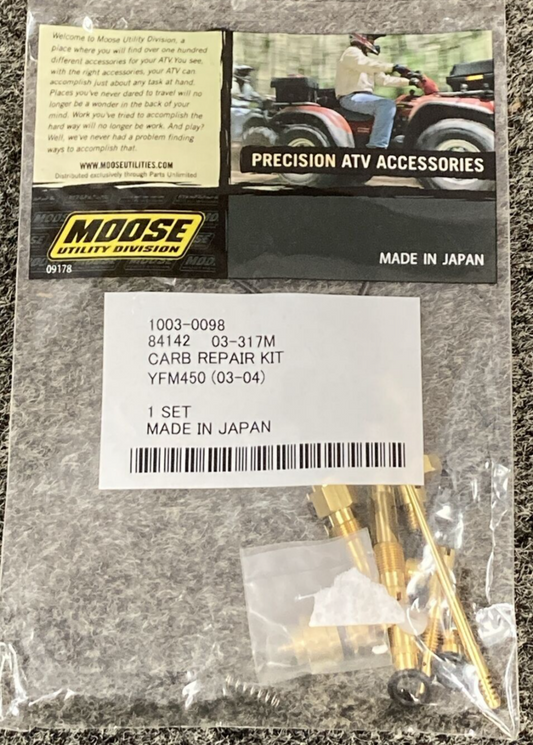 NEW GENUINE MOOSE UTILITY 1003-0098 CARBURETOR REPAIR KIT