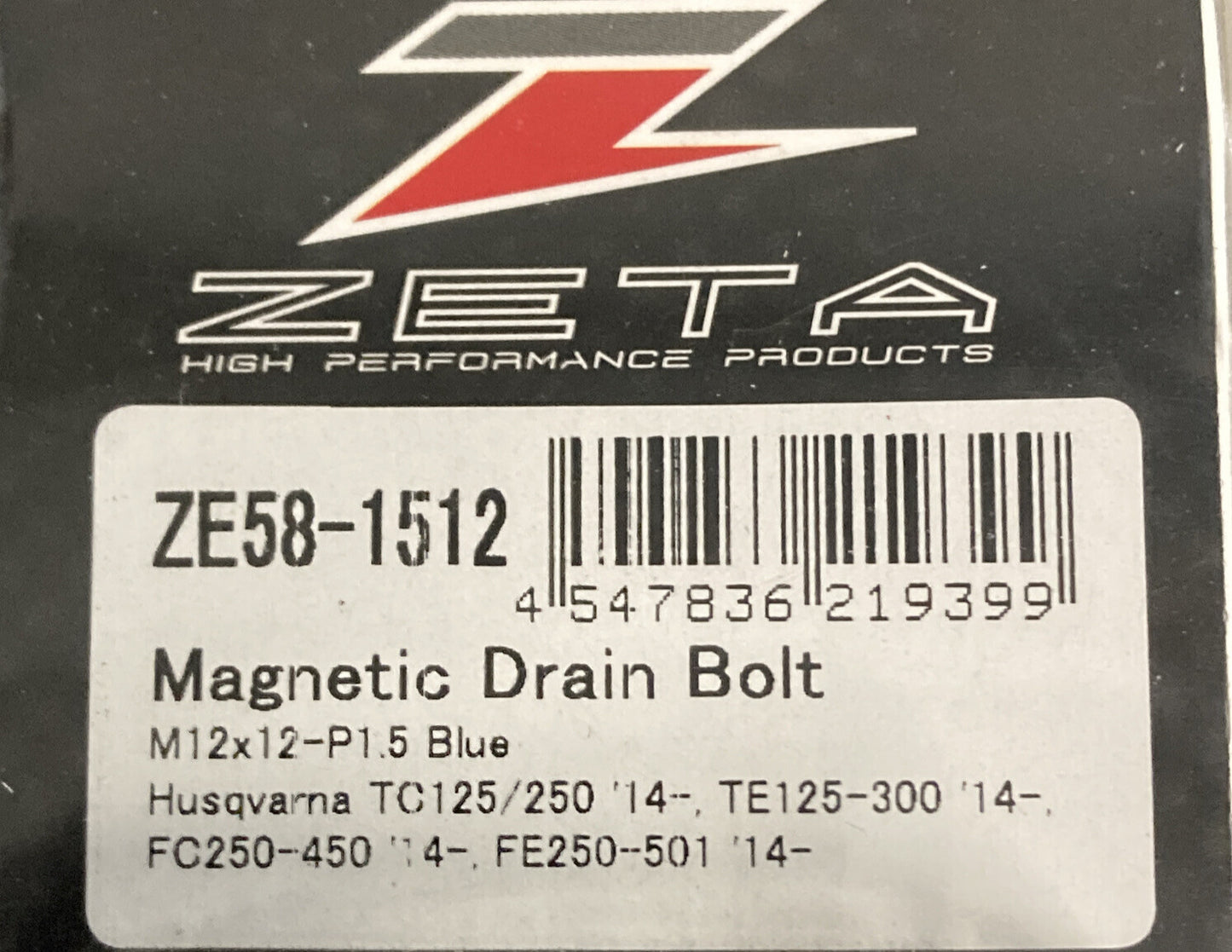 NEW ZETA ZE58-1512 MAGNETIC 12X12 DRAIN BOLT