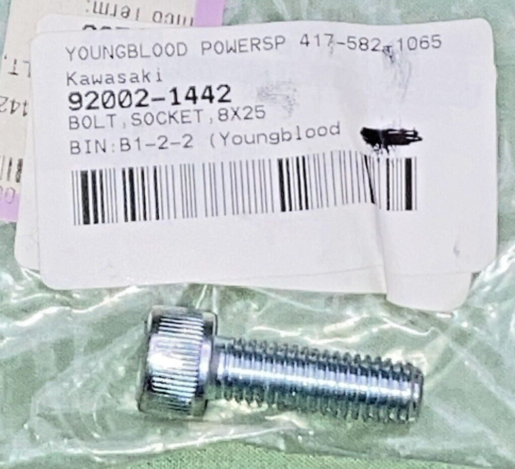 NEW REPLACES KAWASAKI 92002-1442 Bolt, Socket, 8X25