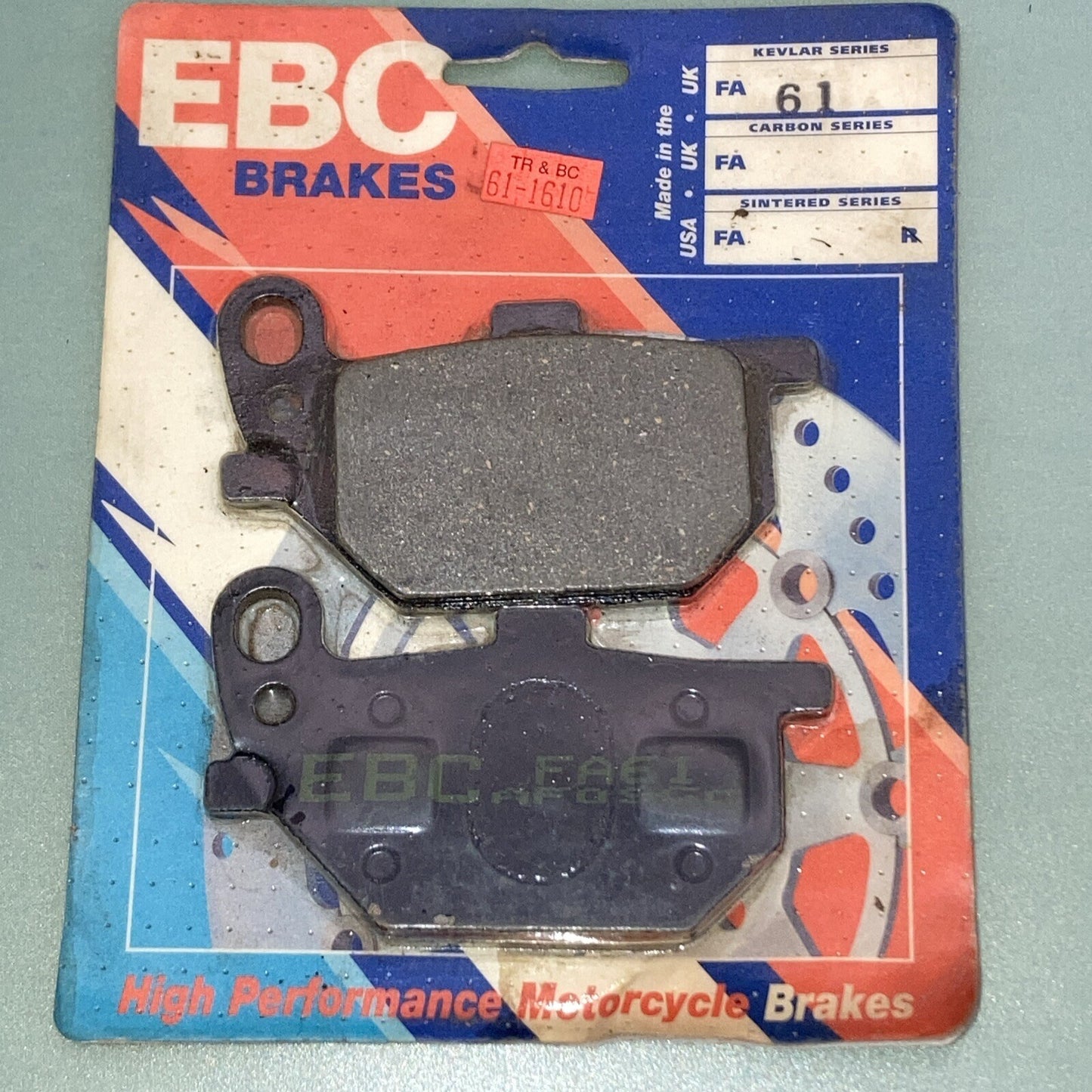 NEW GENUINE EBC FA61 KAVLAR SERIES ORGANIC FRONT BRAKE PADS 61-1610