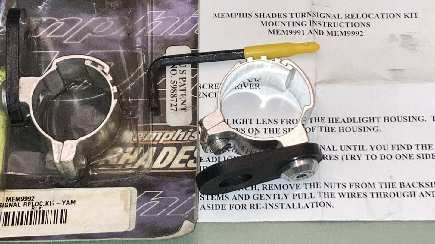 NEW MEMPHIS SHADES MEM9992 TURN SIGNAL RELOCATION KIT YAMAHA
