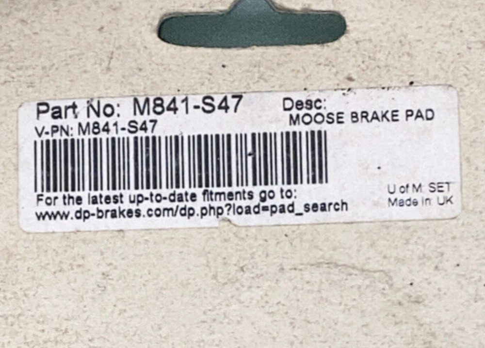 NEW MOOSE RACING M841-S47 XCR COMP BRAKE PADS PERFORMANCE EQUIPMENT