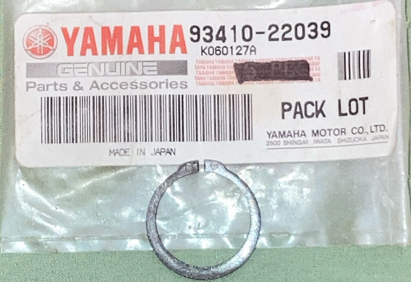 QTY 3 NEW GENUINE YAMAHA 93410-22039 CIRCLIP, S-TYPE