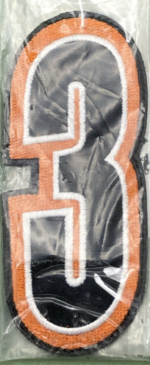 NEW AMERICAN KARGO 3550-0230 EMBROIDERED HOOK-VEL PATCH 5.25" #3 ORANGE, BLACK