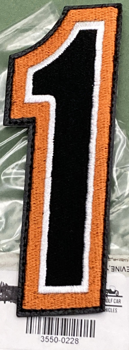 NEW AMERICAN KARGO 3550-0228 EMBROIDERED HOOK-VEL PATCH 5.25" #1 ORANGE/BLACK