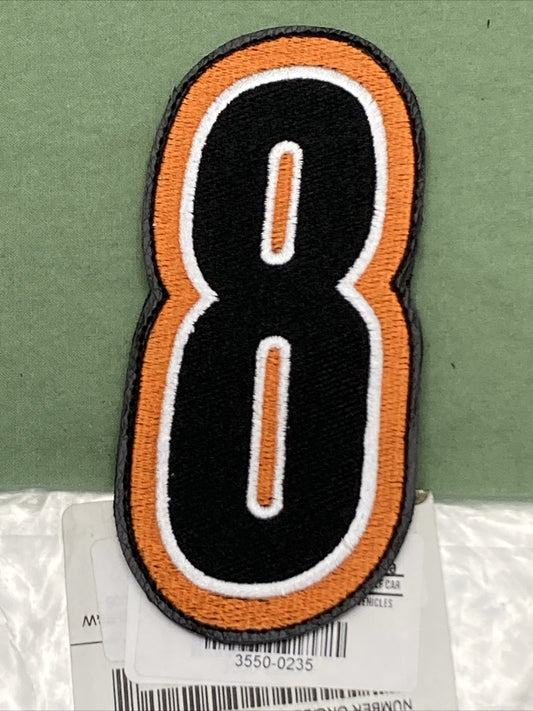 NEW AMERICAN KARGO 3550-0235 EMBROIDERED HOOK-VEL PATCH 5.25" #8 -ORANGE, BLACK