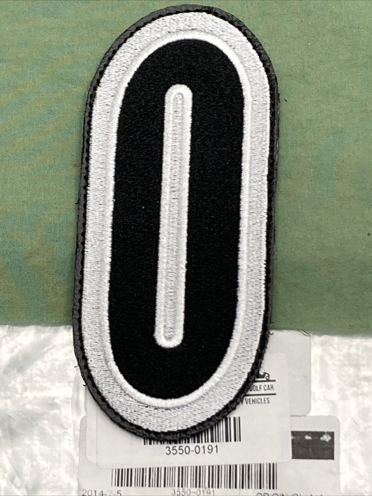 NEW AMERICAN KARGO 3550-0191 EMBROIDERED HOOK-VEL PATCH 5.25" #0 WHITE, BLACK