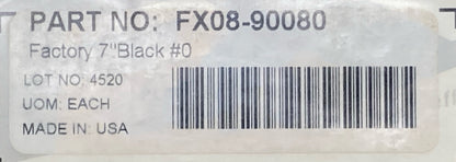 NEW 3 PACK FACTORY EFFEX FX08-90080 7" FACTORY NUMBERS 12 MIL BLACK #0