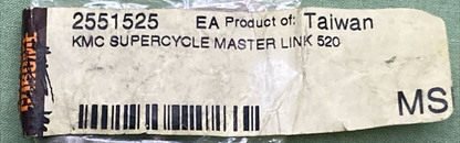 QTY 2 NEW CUSTOM CHROME 2551525 MASTER LINK 520