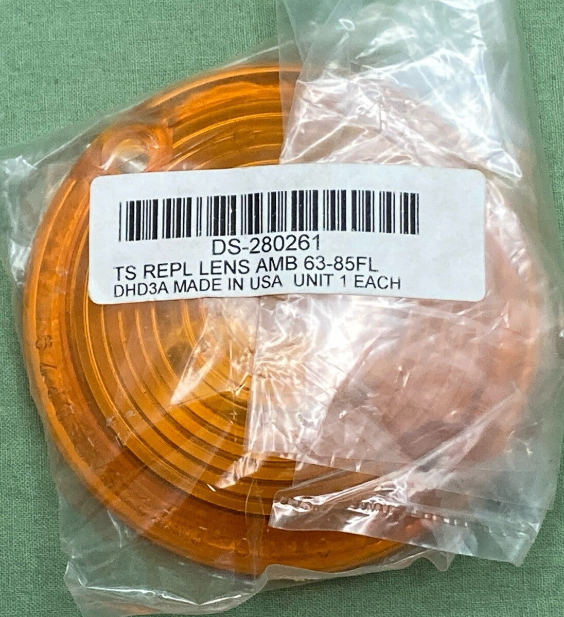 NEW CHRIS PRODUCTS DS-280261 TURN SIGNAL REPLACEMENT LENS AMBER 63-85FL