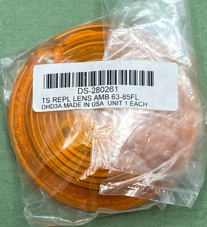NEW CHRIS PRODUCTS DS-280261 TURN SIGNAL REPLACEMENT LENS AMBER 63-85FL
