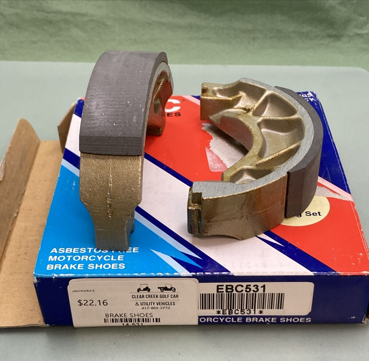 NEW EBC EBC531 BRAKES BRAKE SHOES WITH SPRING SET MOTORCYCLE