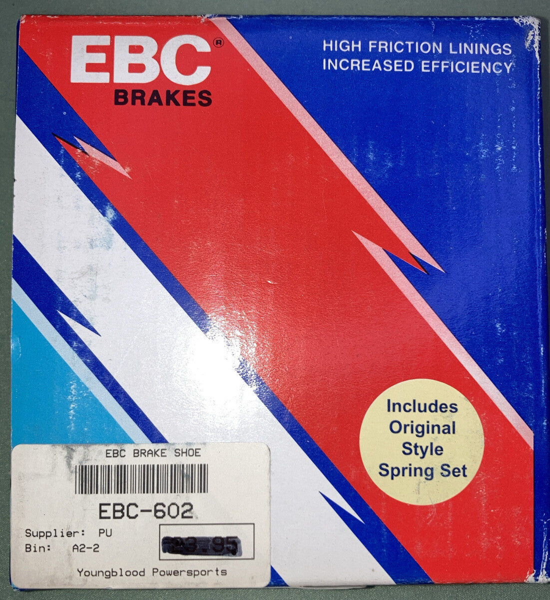 NEW EBC EBC602 BRAKE SHOES WITH SPRING SET MOTORCYCLE