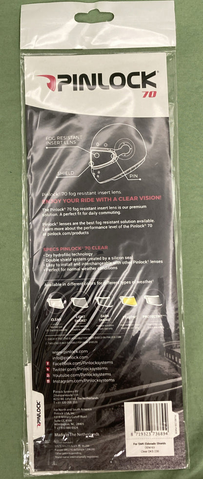 NEW PINLOCK P-70-R ANTI FOG RISISTANT LENS CLEAR RETRO HELMETS