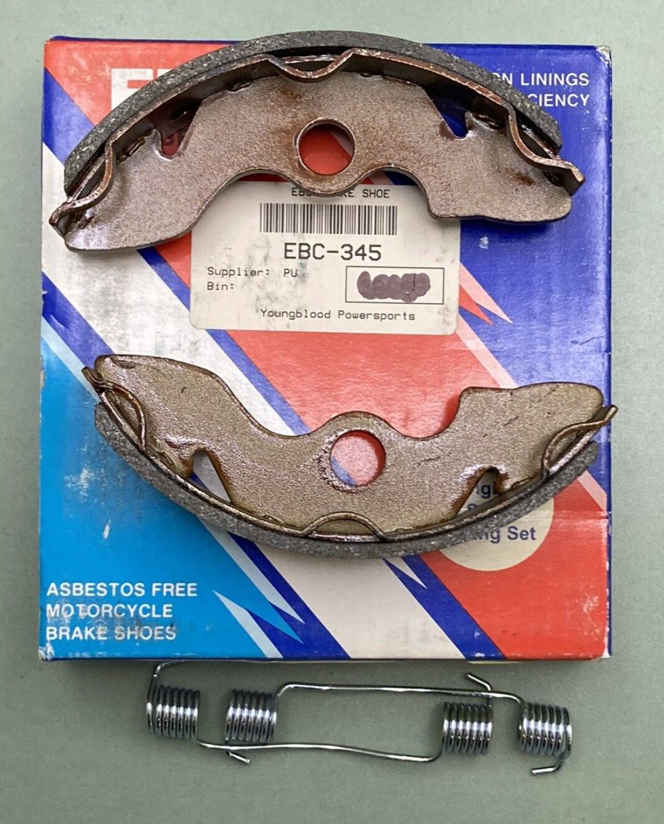 NEW EBC EBC345 BRAKE SHOES HIGH FRICTION LINING WITH SPRING SET ATV