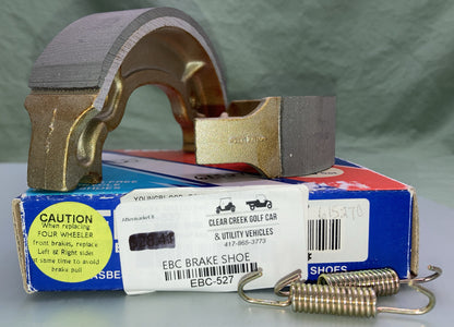 NEW EBC EBC527 BRAKE SHOES HIGH FRICTION LINING WITH SPRING SET