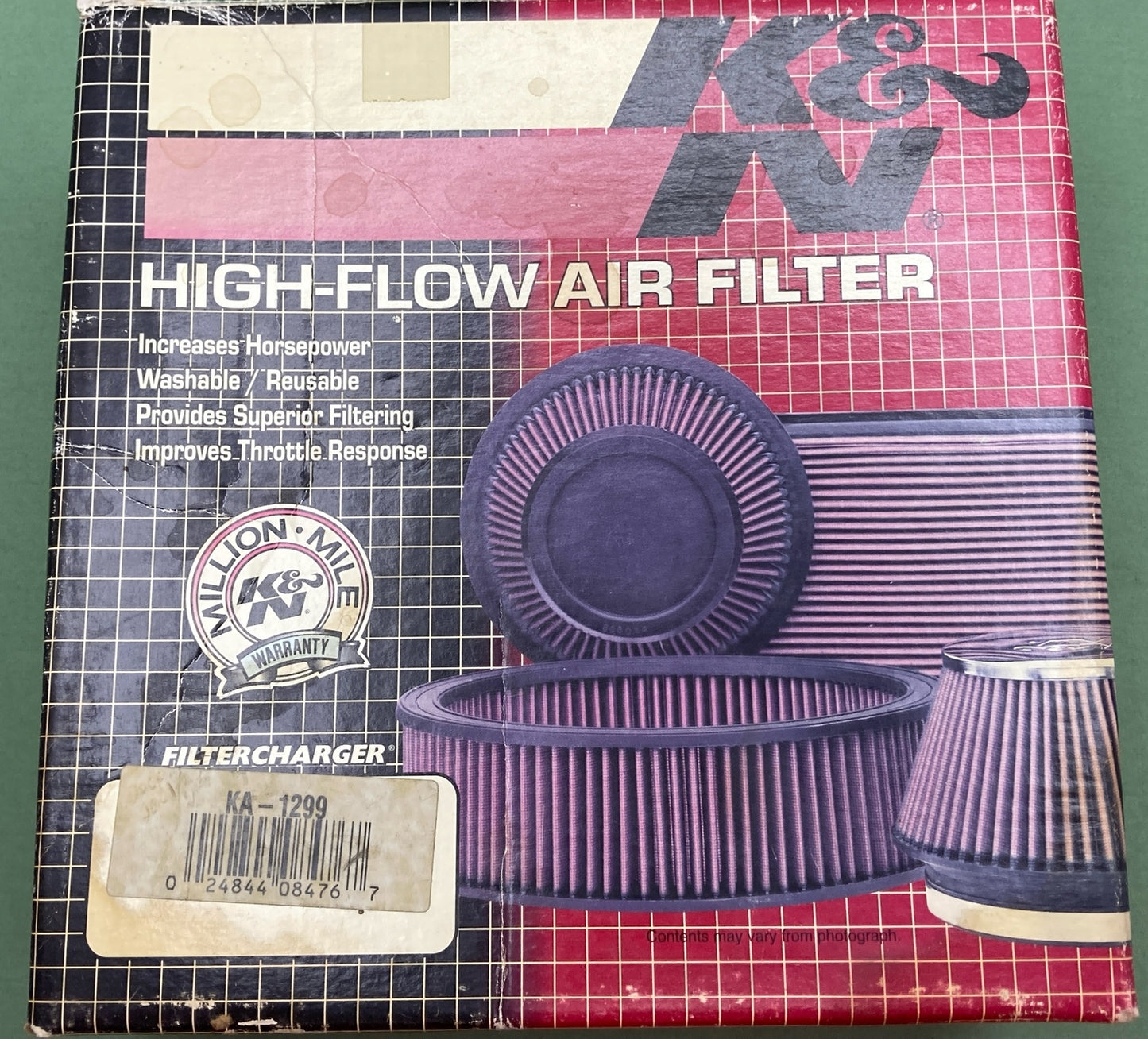 NEW K&N KA-1299 HIGH-FLOW AIR FILTER '00-'06 KAWASAKI NINJA ZX