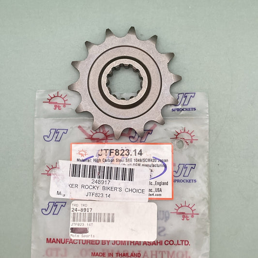 NEW GENUINE JT JTF823.14T 14 TOOTH SPROCKET, KAWASAKI SUZUKI HONDA