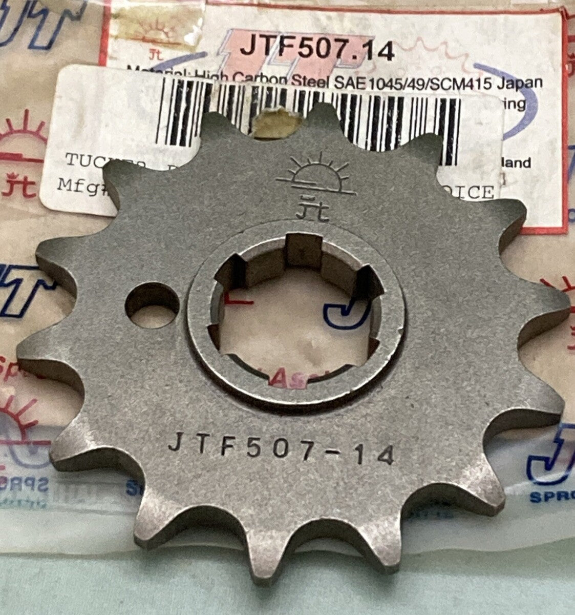 NEW GENUINE JT JTF507.14 FRONT SPROCKET, 14T SUPERCEDES JTF507-14