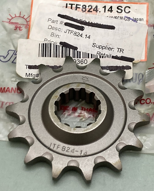 NEW GENUINE JT JTF824.14SC FRONT SPROCKET, 14T 420 CHAIN SIZE FITS Husqvarna