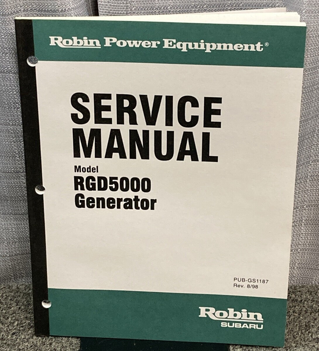 NEW GENUINE SUBARU ROBIN PUB-GS1187 GENERATOR SERVICE MANUAL RGD5000