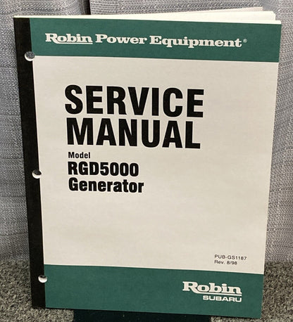 NEW GENUINE SUBARU ROBIN PUB-GS1187 GENERATOR SERVICE MANUAL RGD5000