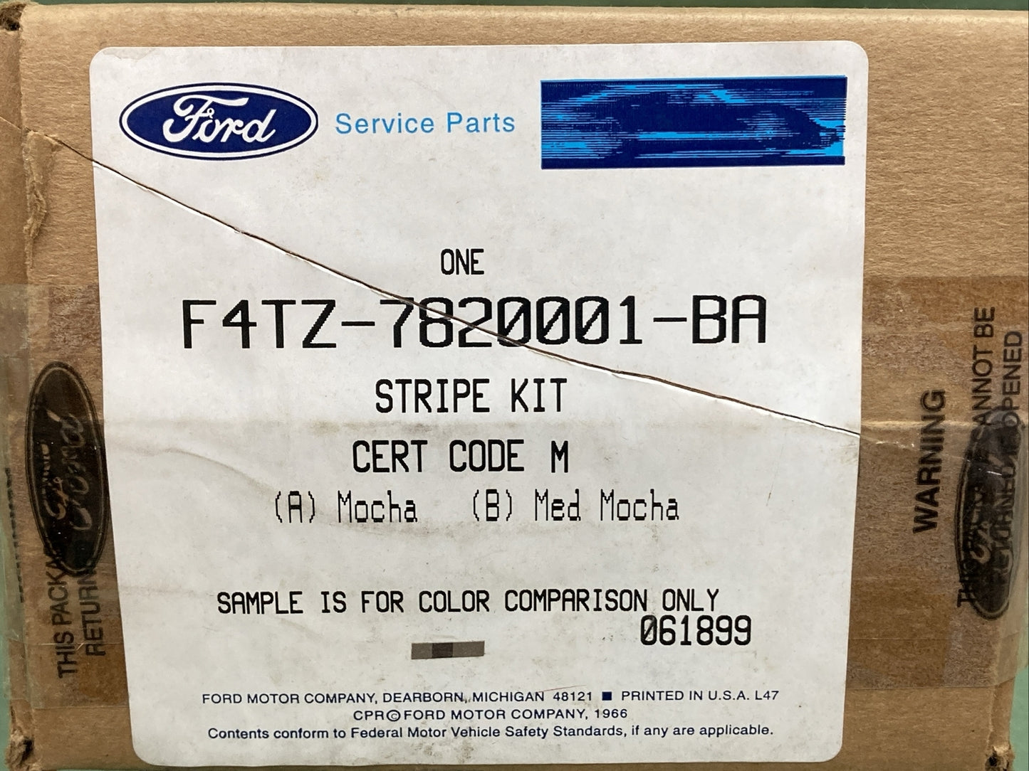NEW GENUINE FORD F4TZ-7820001-BA STRIPE KIT Type 5, Eddie Bauer package, 4 door