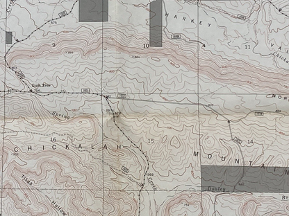 CHICKALAH MOUNTAIN WEST ARKANSAS MAP DMA 7354 III NW-SERIES V884