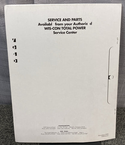 WIS-CON TOTAL POWER MODEL VG4D REPAIR MANUAL