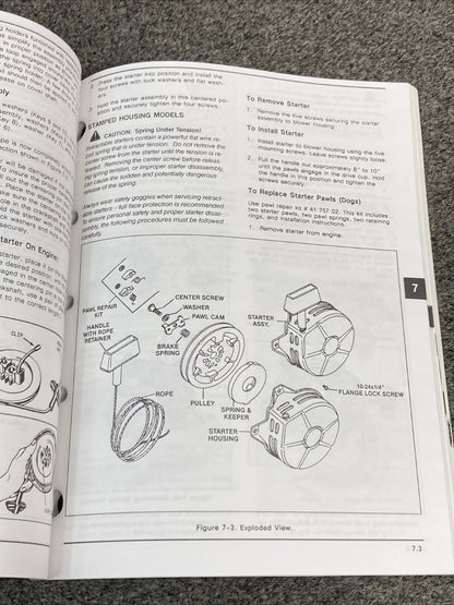 NEW GENUINE KOHLER ENGINES TP-2379 SINGLE CYLINDER ENGINE SERVICE MANUAL