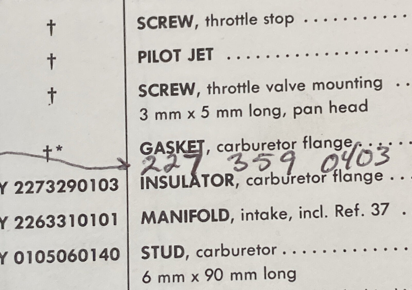 TELEDYNE WISCONSIN ROBIN W1-145V LOOSE-LEAF PARTS CATALOG